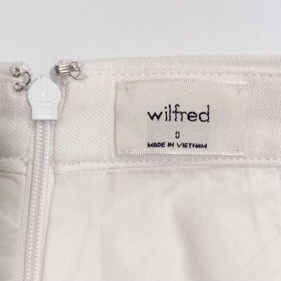Aritzia Wilfred Patio White Linen Mini Skirt with Slit - Picture 5 of 5